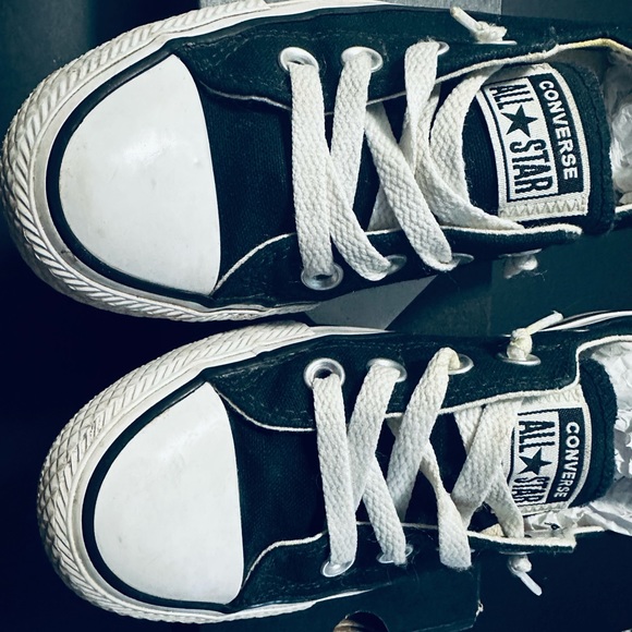 CT. Shoreline Slip converse shoes black and white .  Not longer using them. - Picture 2 of 4